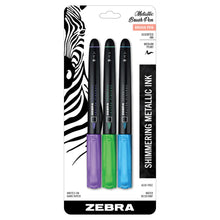 Load image into Gallery viewer, Zebra Metallic Brush Pens and set of 7