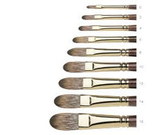 Load image into Gallery viewer, Winsor &amp; Newton Monarch Synthetic Brushes - Filbert
