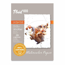 Load image into Gallery viewer, Fluid 100 140lbs Cold Press Block 12x16 15 sheets
