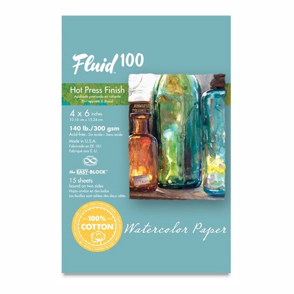 Fluid 100 Hot Press Watercolor Paper Pochette