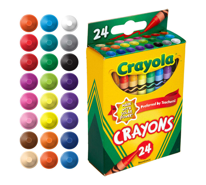  Crayola Crayon Set with Coloring Pages, Gift for Kids