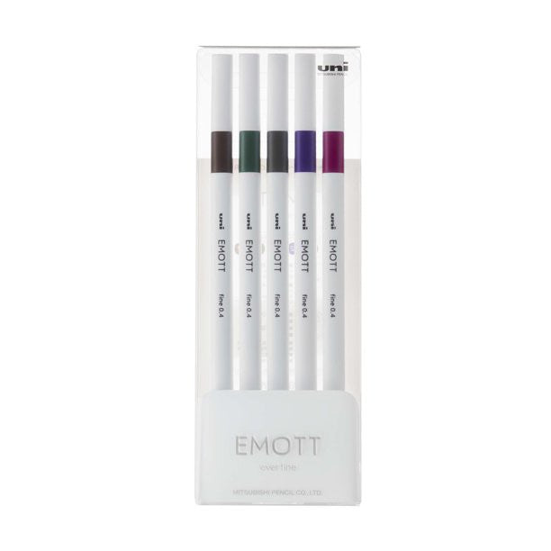 EMOTT Fineliner Pen 5 Set Vintage Colors