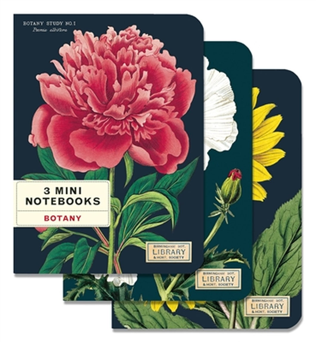 Cavallini Mini Vintage Pocket Notebooks Botany