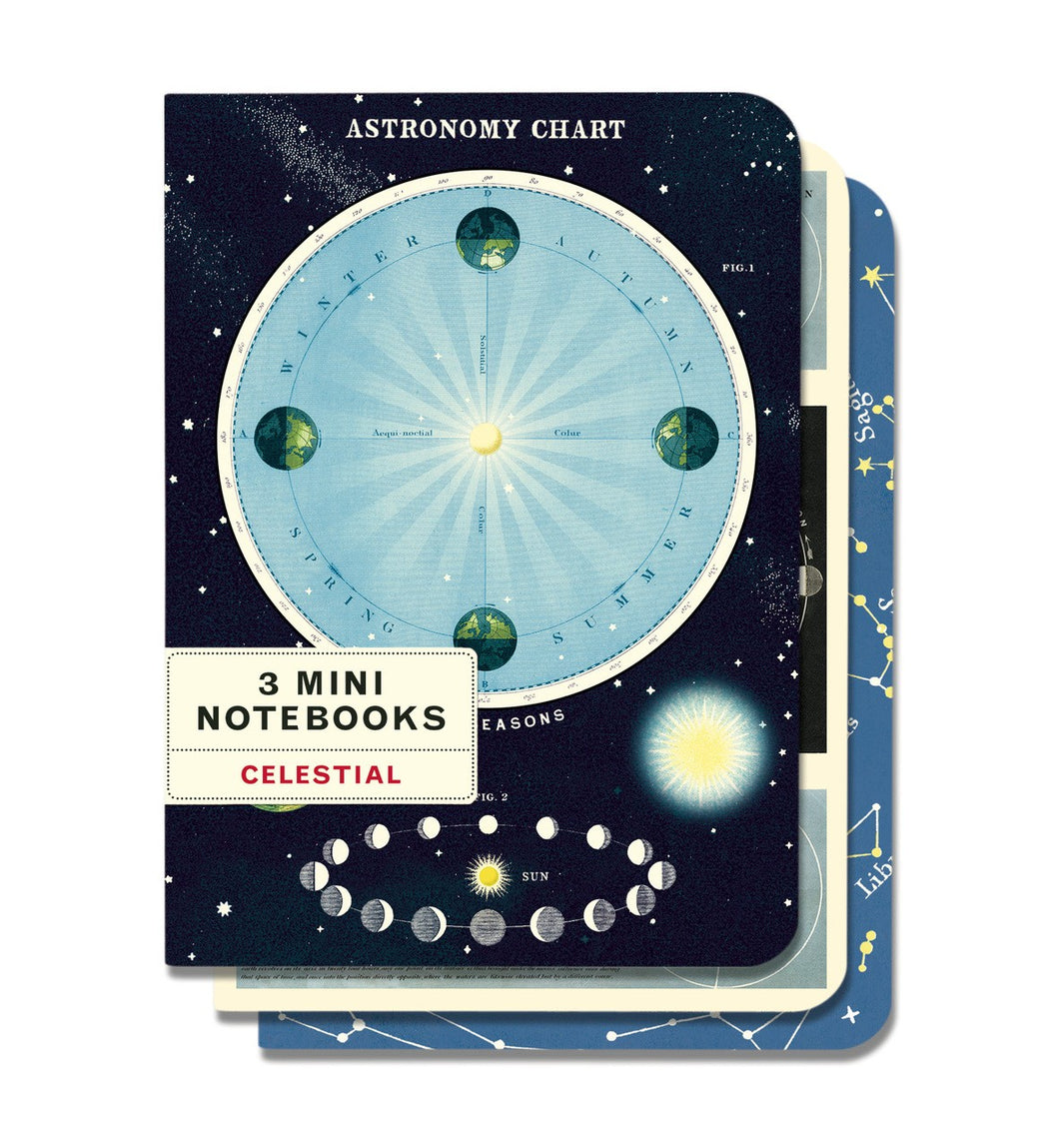 Cavallini Mini Vintage Pocket Notebooks Celestial