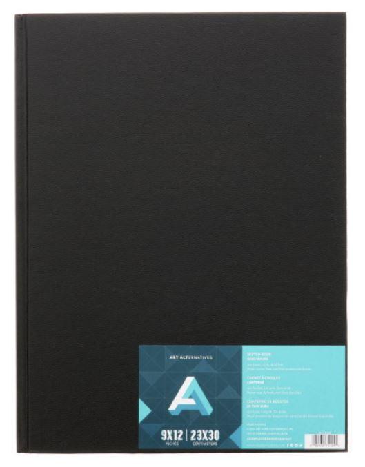 Art Alternatives Black Hardbound Sketch Book 8.5x11