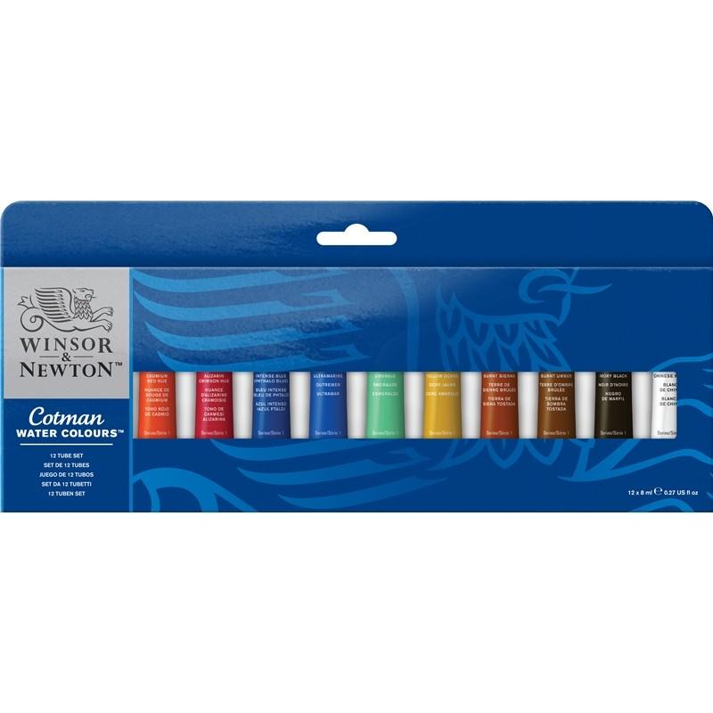 Winsor & Newton 12 Pack Watercolor paint tubes