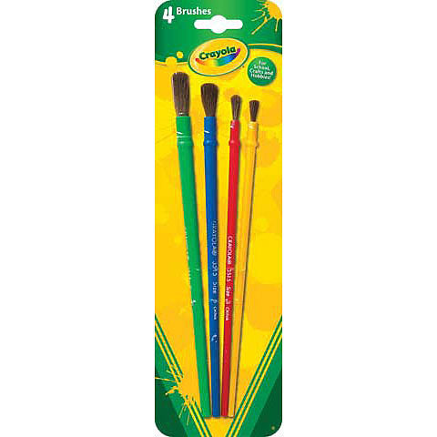  Crayola Arts & Crafts Brushes, Assorted Brush Shapes