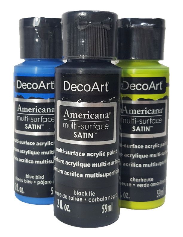 DecoArt Americana 2 oz. Black Tie Satin Multi-Surface Acrylic