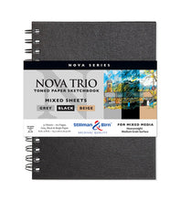 Load image into Gallery viewer, Nova Trio Mixed Media Hard-cover Wirebound Sketch Books
