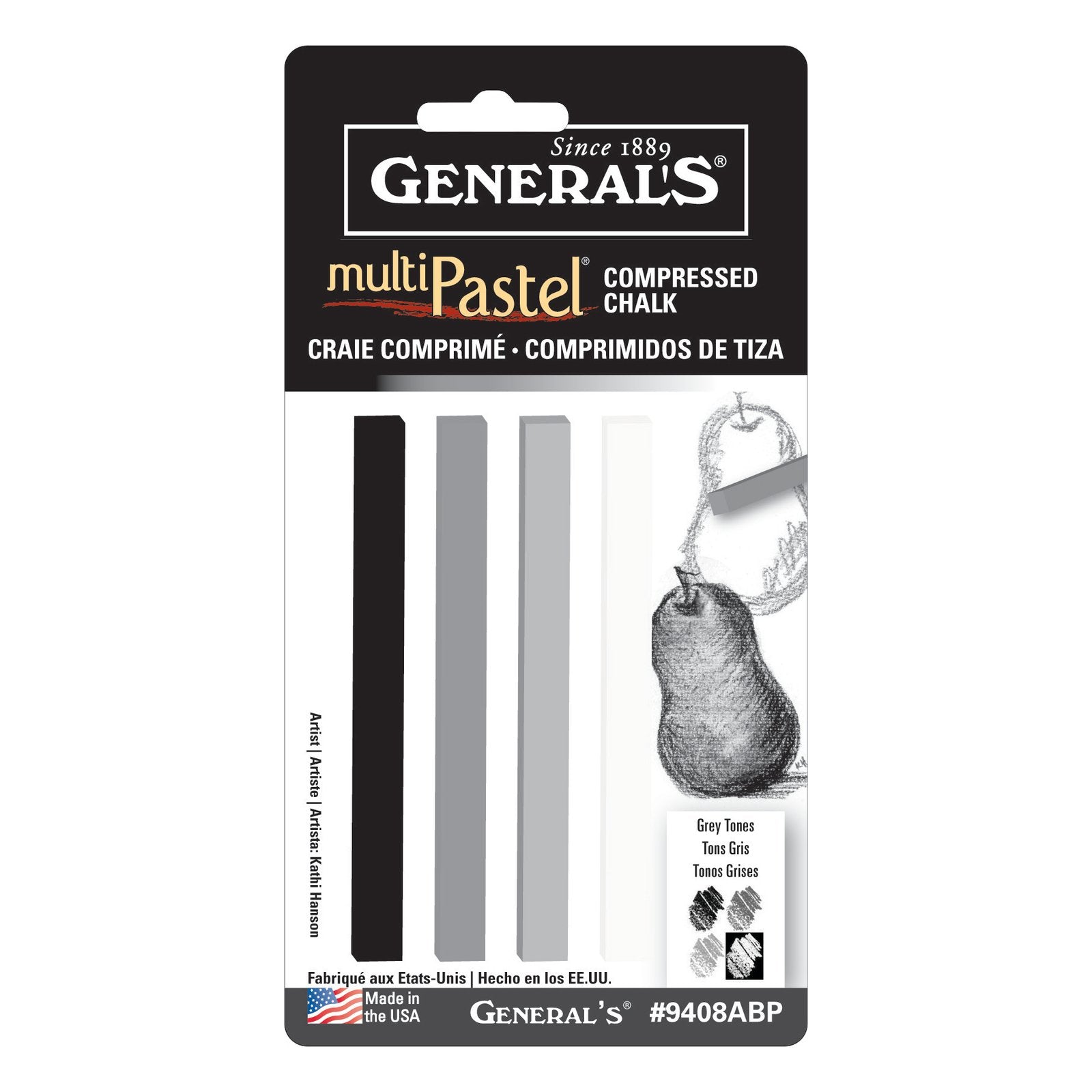 Multi-Pastel Chalk Grey 4 set