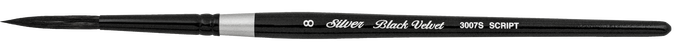 Silver Brush Black Velvet® Script Brush