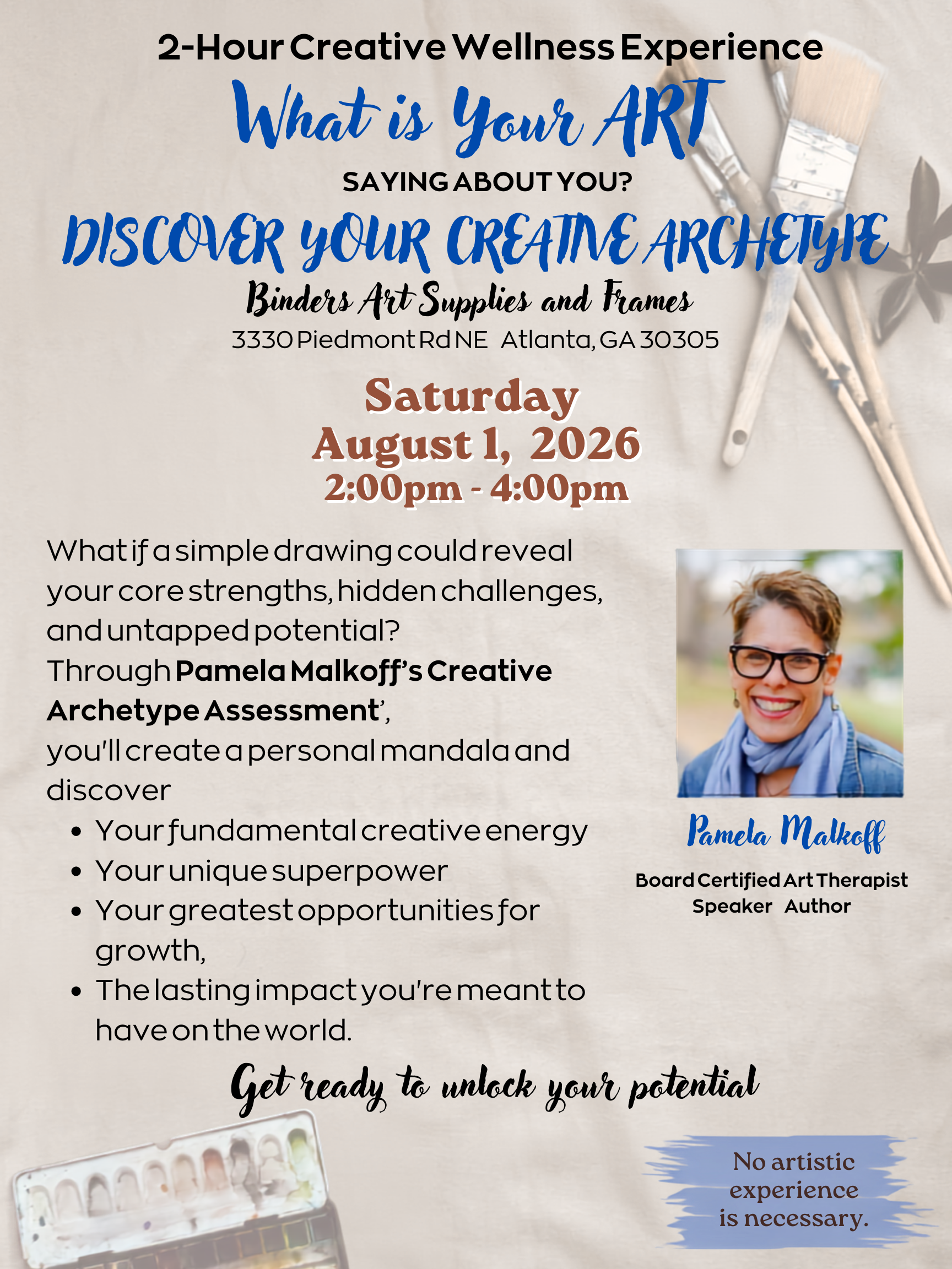Discover Your Creative Archetype: August 1 (2:00-4:00pm)