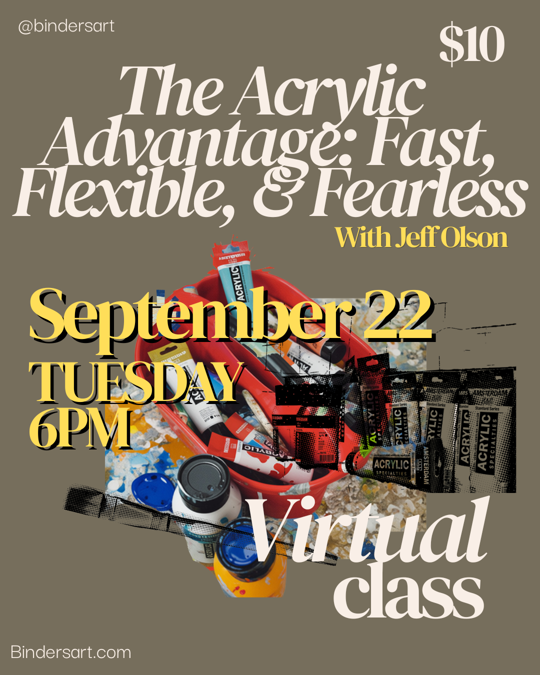 Virtual Workshop: Amsterdam Acrylics with Jeff. Sept 22