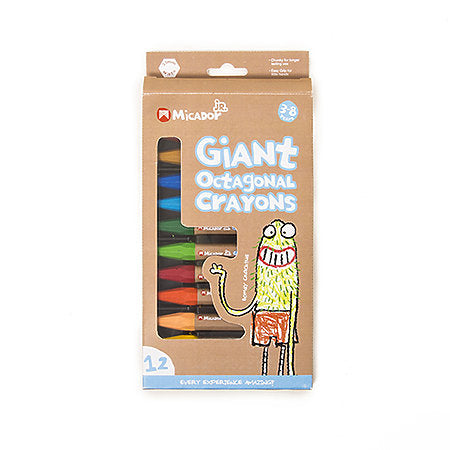Giant Octagonal Crayons 12-Color Pack