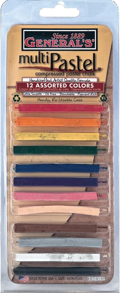 Multi-Pastel Chalk Assorted 12set
