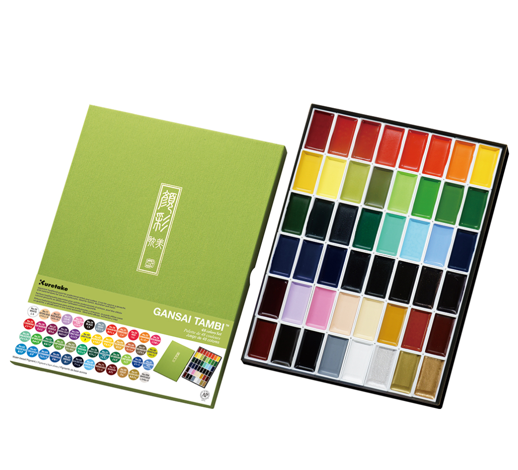 Kuretake Gansai Tambi Watercolor 48 Color Set