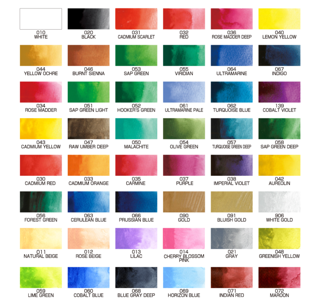 Kuretake Gansai Tambi Watercolor 48 Color Set