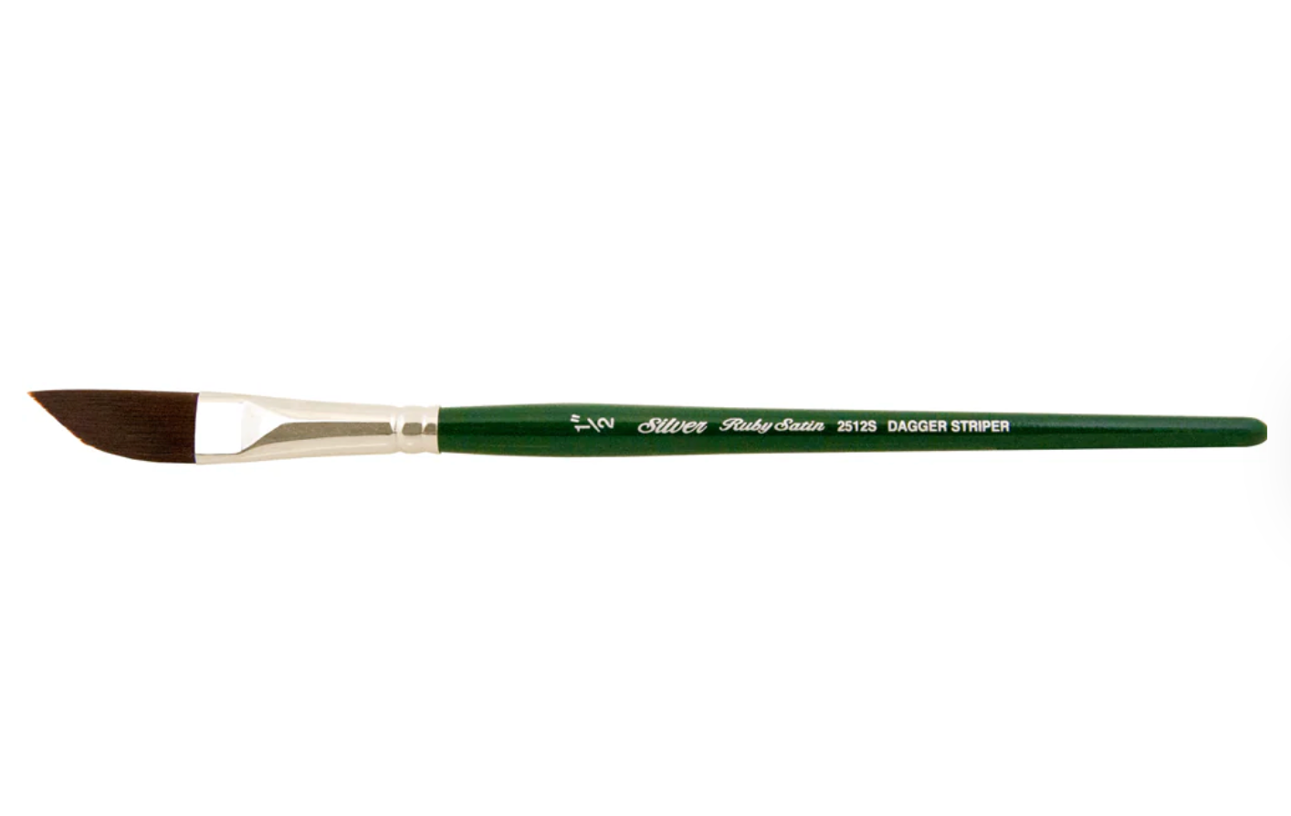 Silver Brush - Ruby Satin Short Handle Brushes - Dagger 2512S