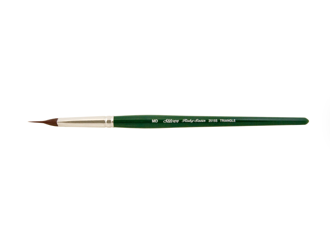 Silver Brush - Ruby Satin Short Handle Brushes - Pointed Triangle 2515S