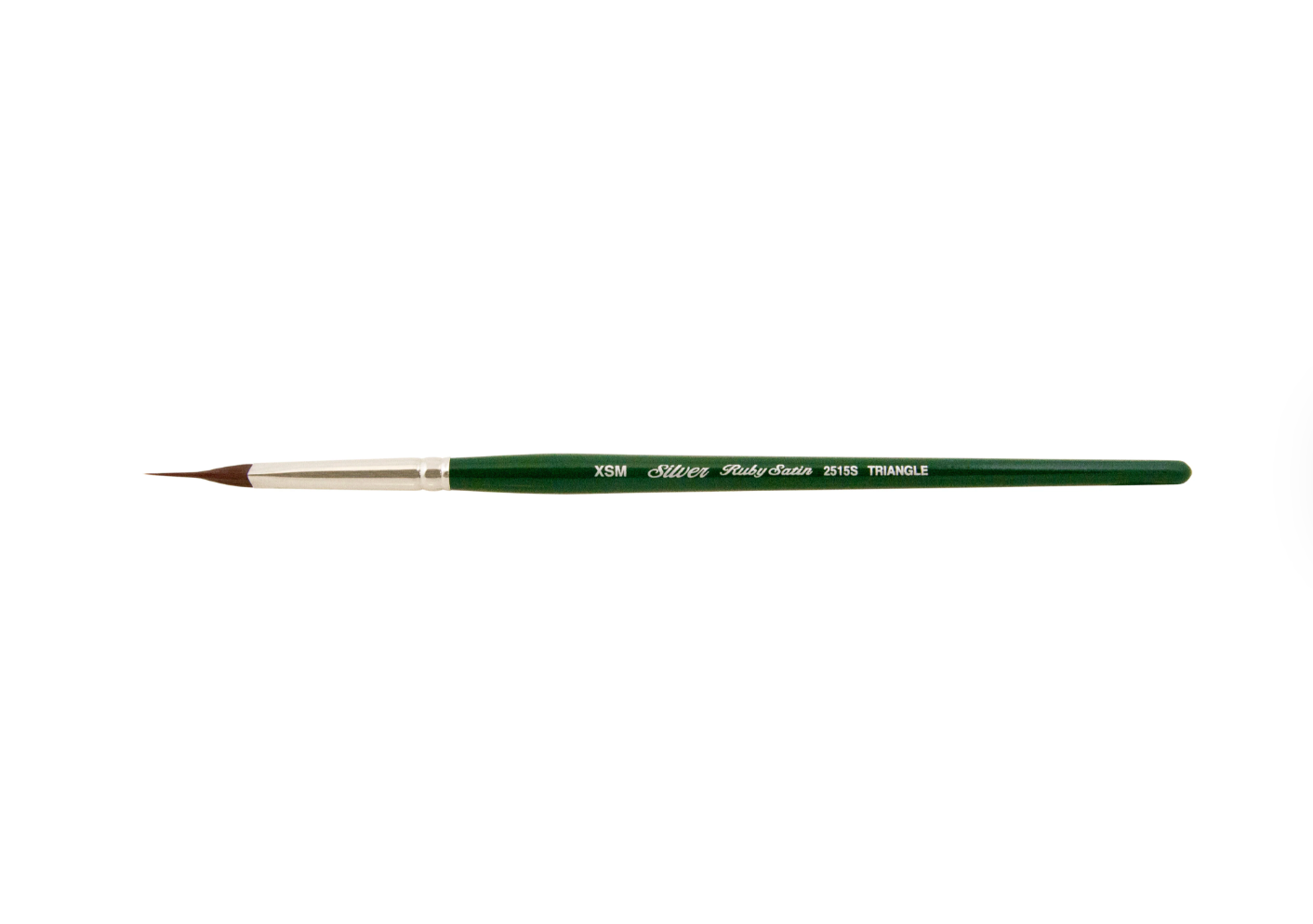 Silver Brush - Ruby Satin Short Handle Brushes - Pointed Triangle 2515S