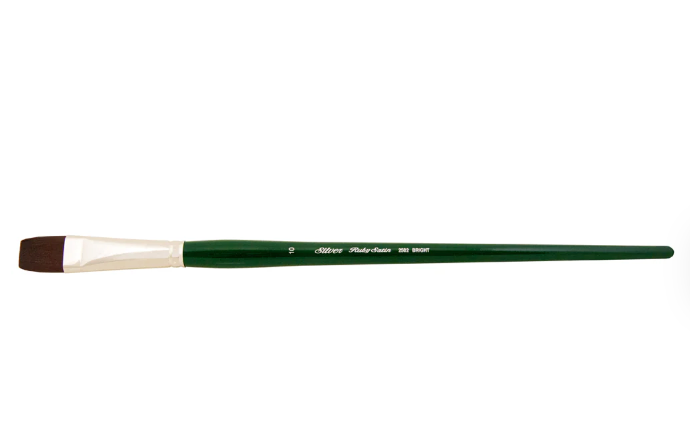 Silver Brush - Ruby Satin Long Handle Brushes - Flat 2501