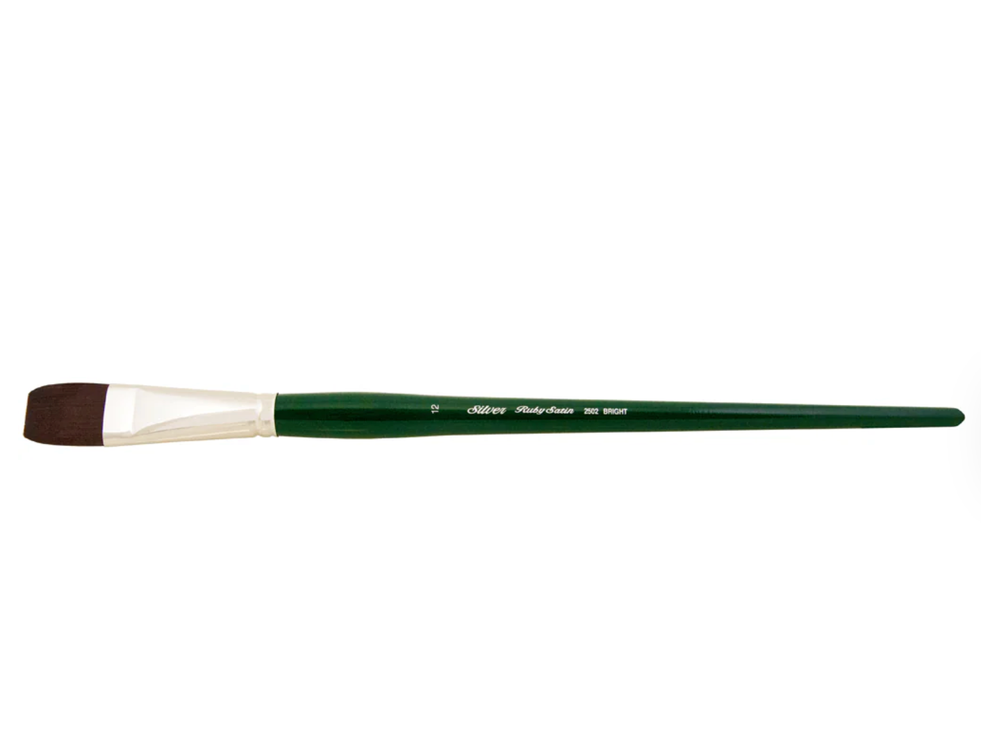 Silver Brush - Ruby Satin Long Handle Brushes - Flat 2501