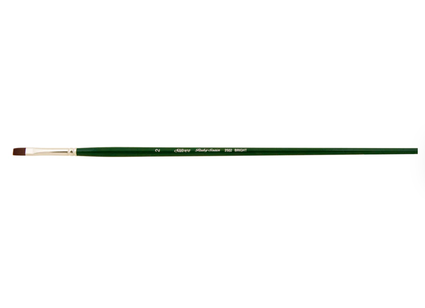 Silver Brush - Ruby Satin Long Handle Brushes - Flat 2501