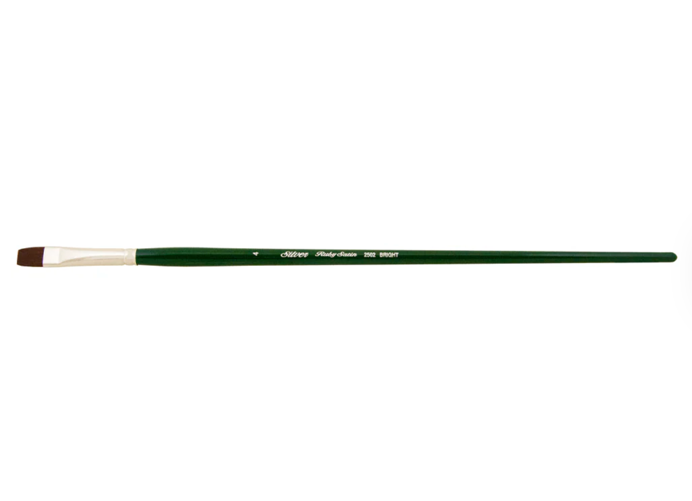Silver Brush - Ruby Satin Long Handle Brushes - Flat 2501