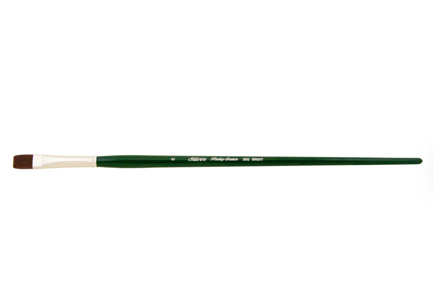 Silver Brush - Ruby Satin Long Handle Brushes - Flat 2501