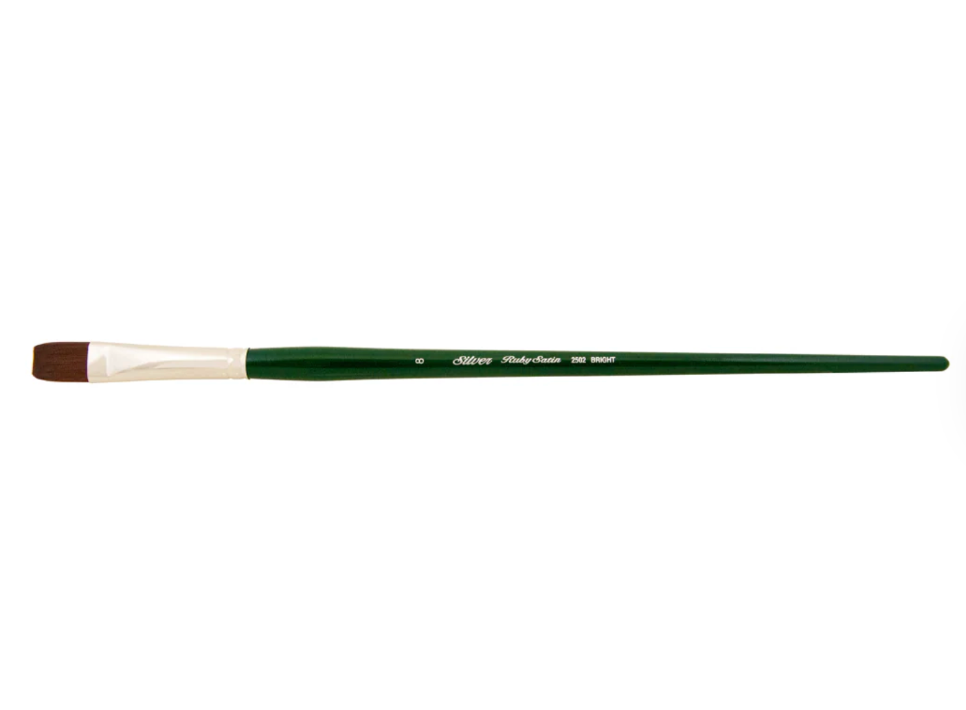 Silver Brush - Ruby Satin Long Handle Brushes - Flat 2501