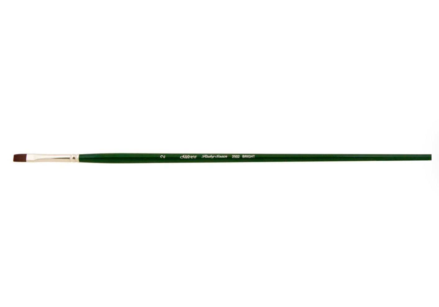 Silver Brush - Ruby Satin Long Handle Brushes - Bright 2502