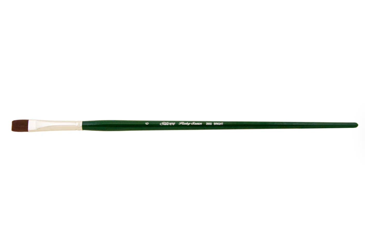 Silver Brush - Ruby Satin Long Handle Brushes - Bright 2502