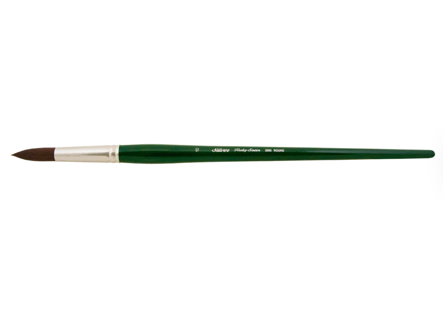 Silver Brush - Ruby Satin Long Handle Brushes - Round 2500
