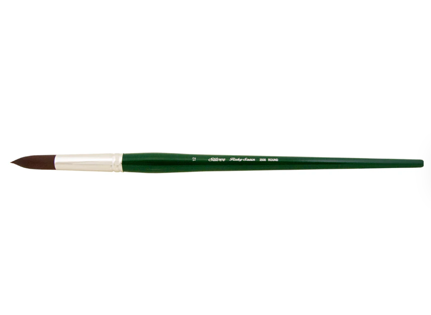 Silver Brush - Ruby Satin Long Handle Brushes - Round 2500
