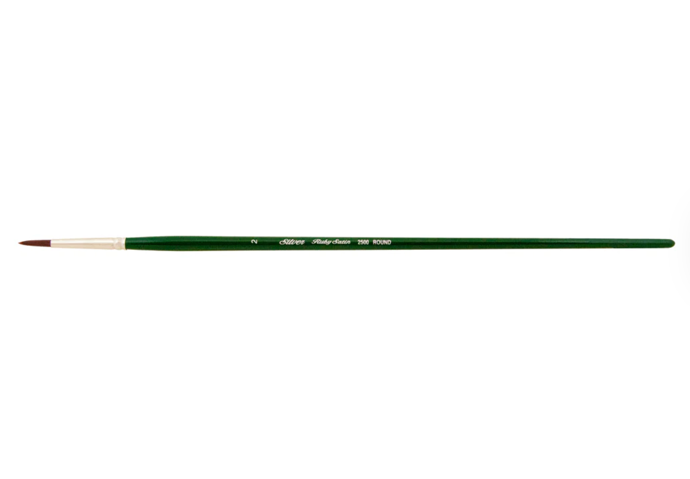 Silver Brush - Ruby Satin Long Handle Brushes - Round 2500