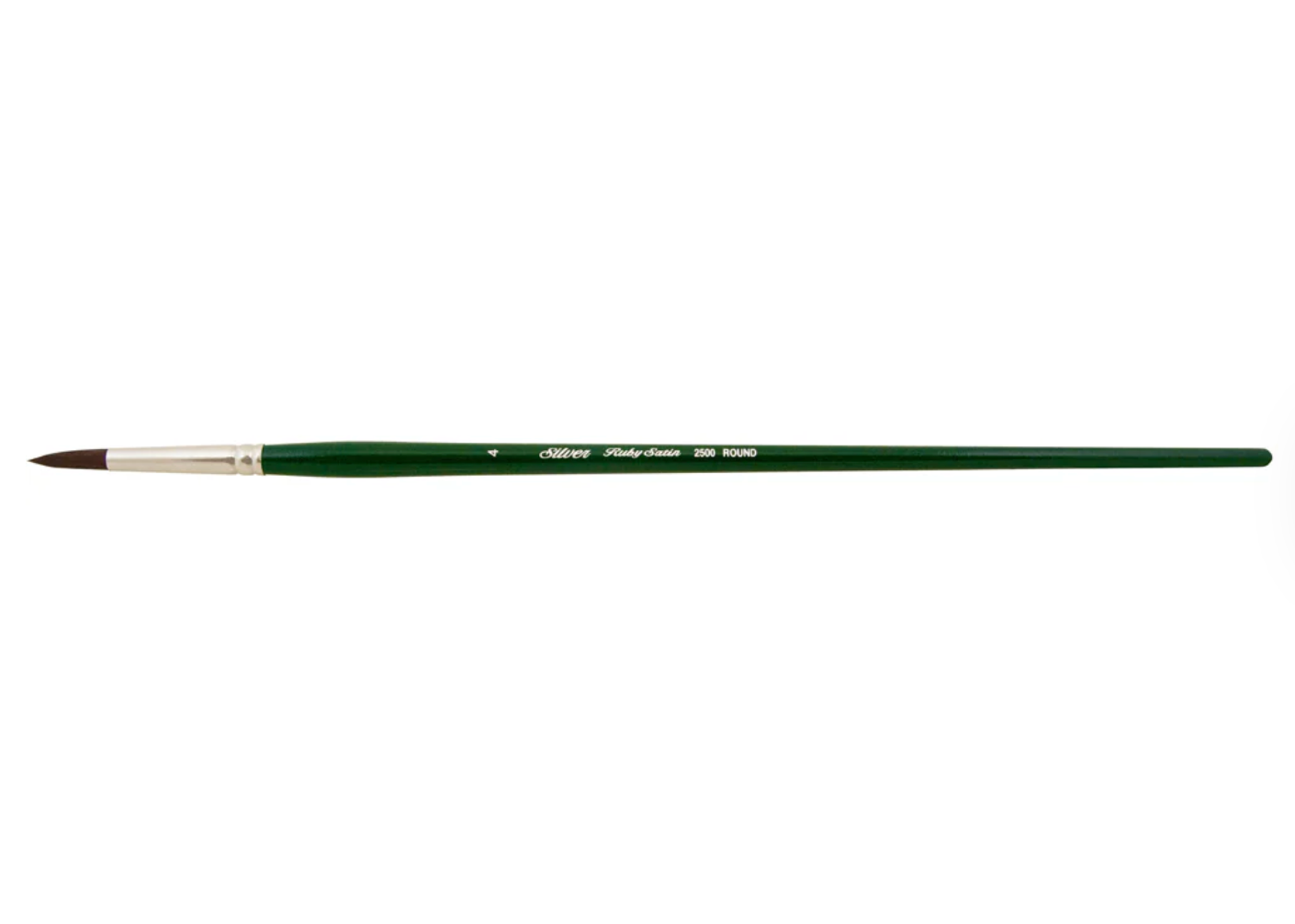Silver Brush - Ruby Satin Long Handle Brushes - Round 2500
