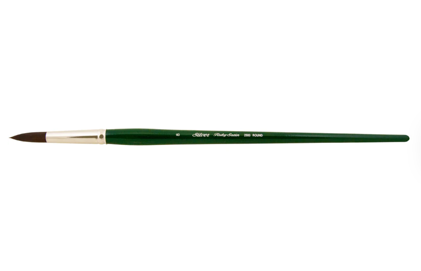 Silver Brush - Ruby Satin Long Handle Brushes - Round 2500