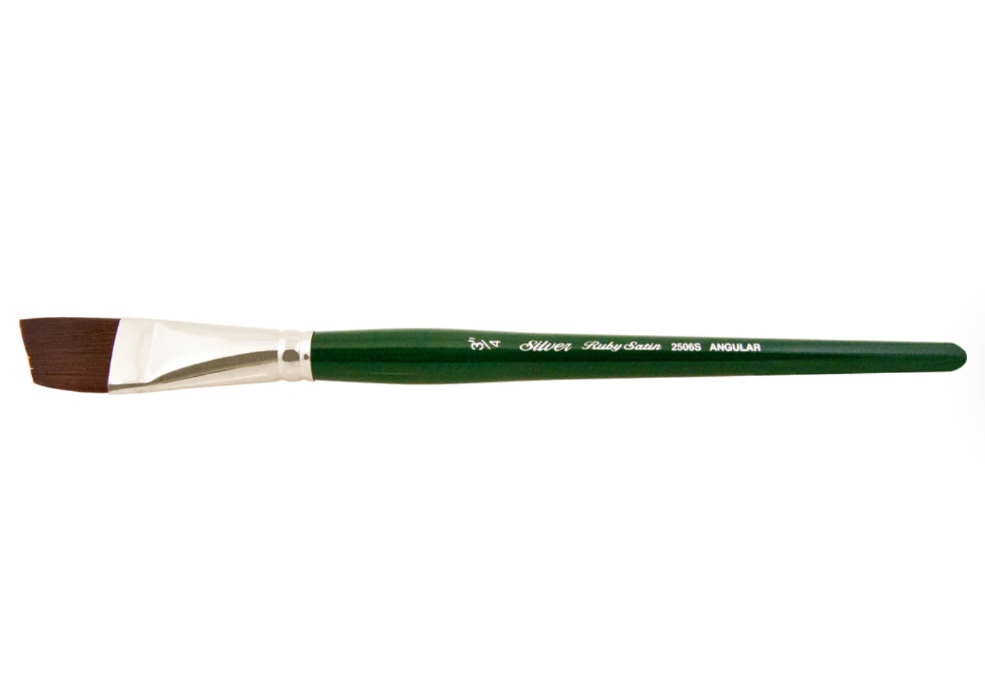Silver Brush - Ruby Satin Short Handle Brushes - Angular 2506S