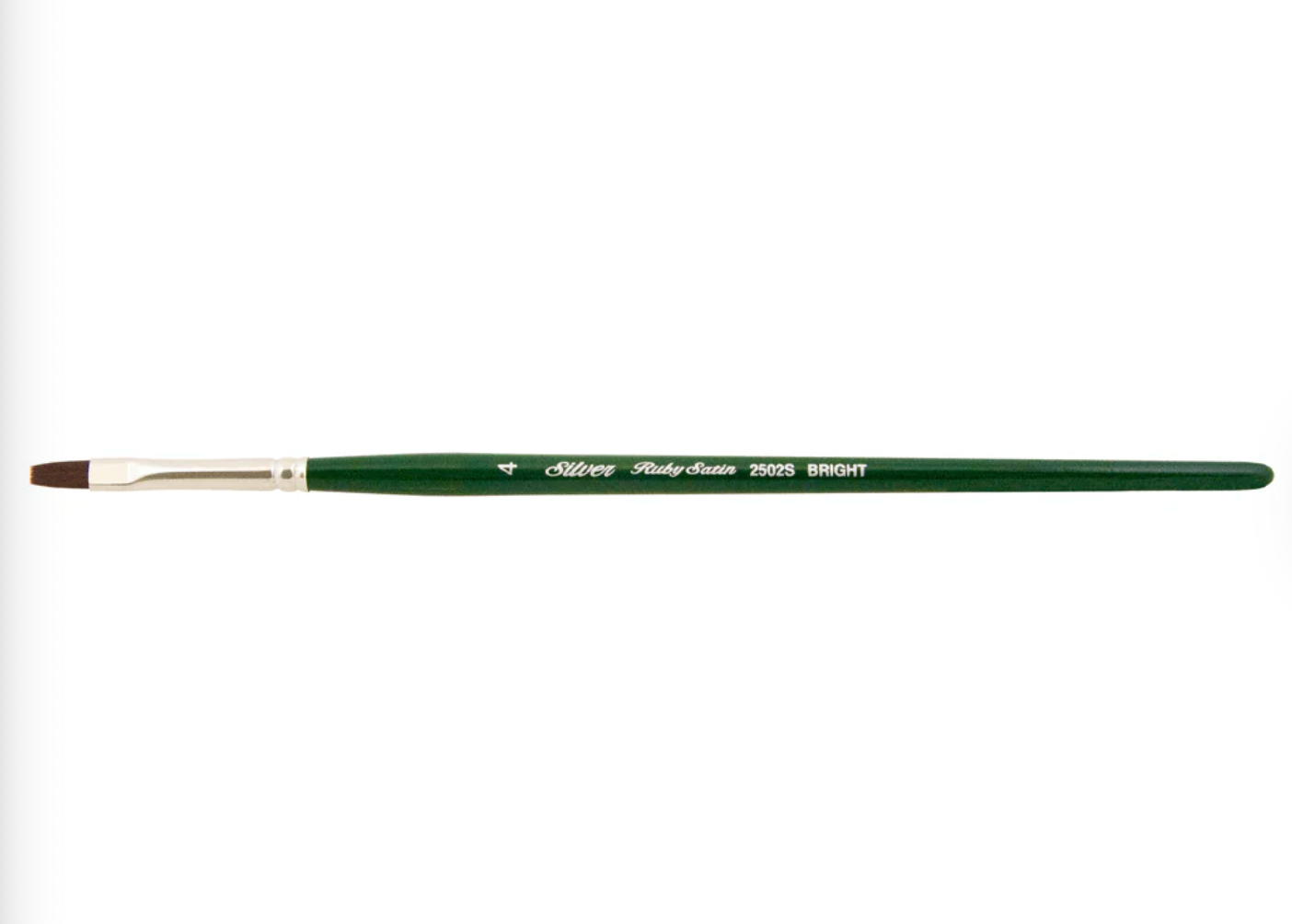 Silver Brush - Ruby Satin Short Handle Brushes - Bright 2502S