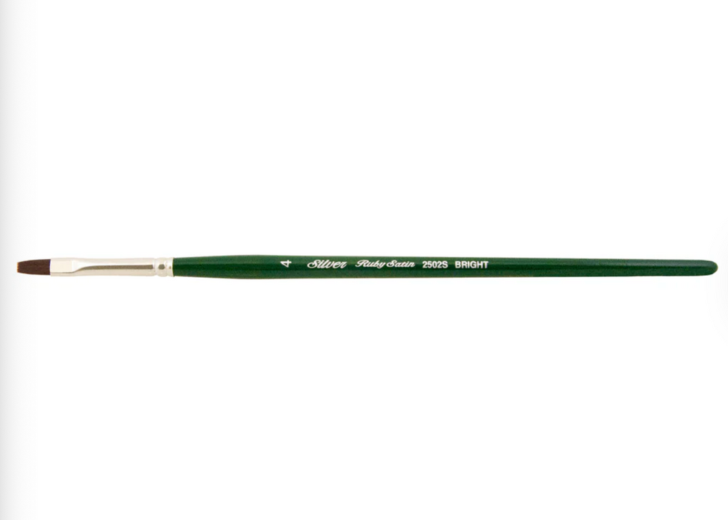 Ruby Satin Short Handle Brushes - Bright