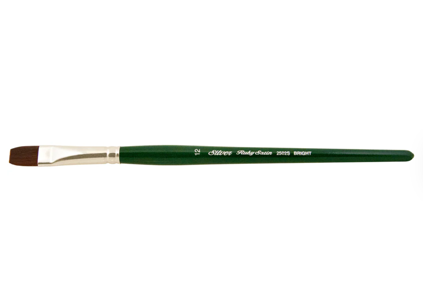 Silver Brush - Ruby Satin Short Handle Brushes - Bright 2502S