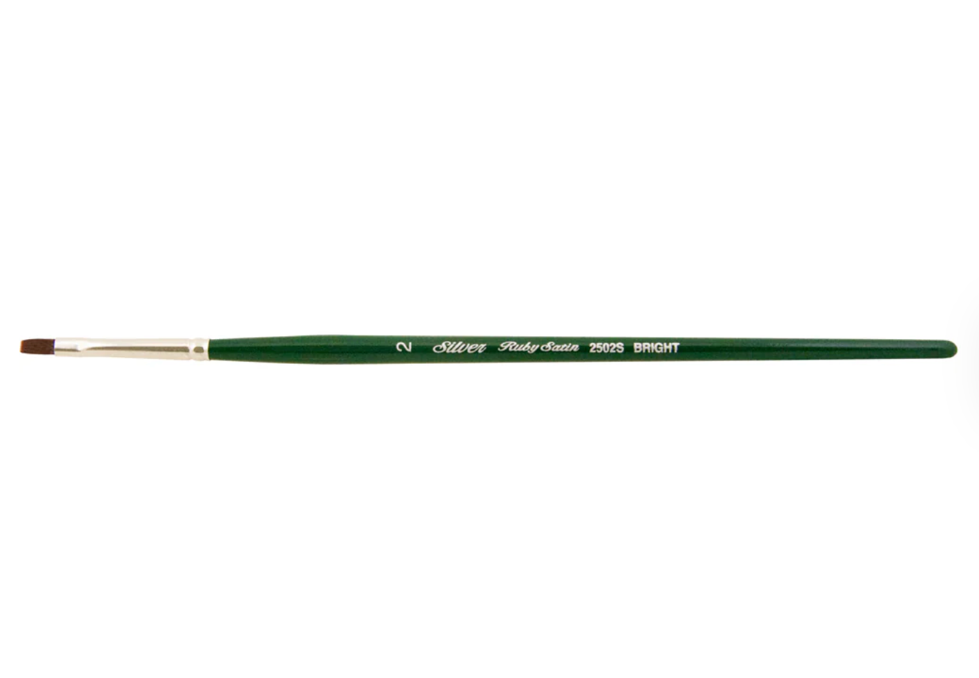 Silver Brush - Ruby Satin Short Handle Brushes - Bright 2502S