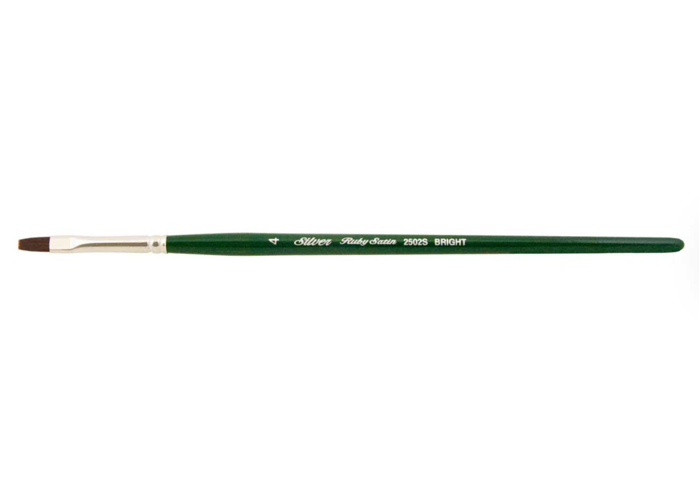 Silver Brush - Ruby Satin Short Handle Brushes - Bright 2502S