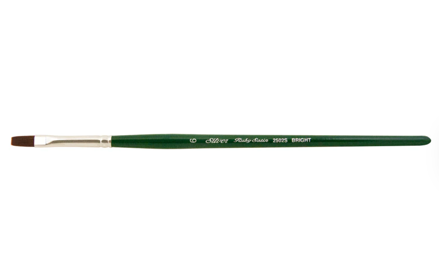 Silver Brush - Ruby Satin Short Handle Brushes - Bright 2502S