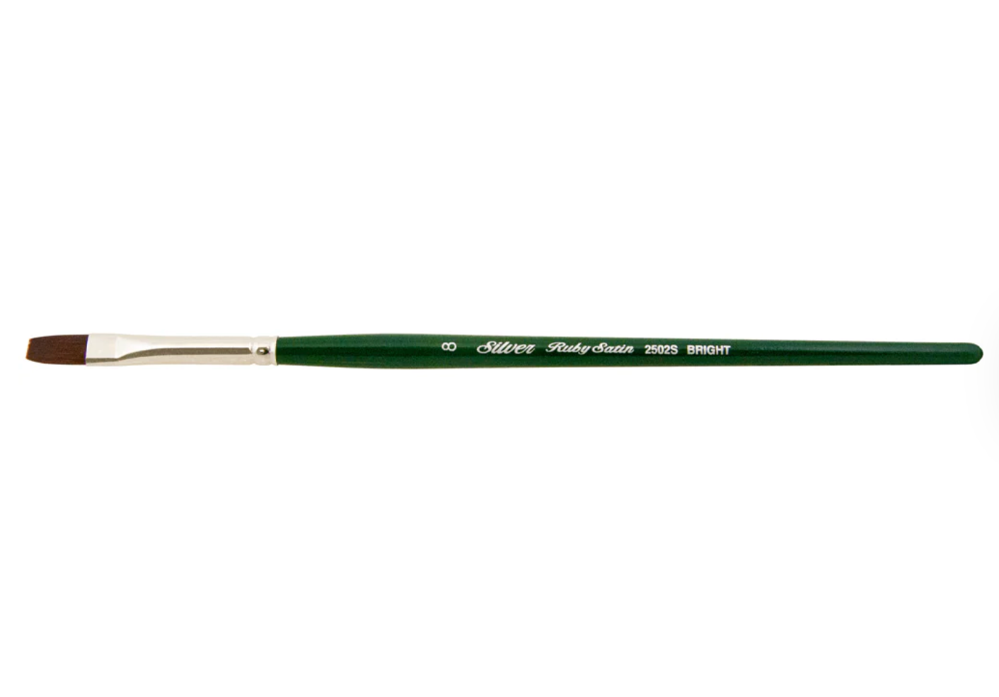 Silver Brush - Ruby Satin Short Handle Brushes - Bright 2502S