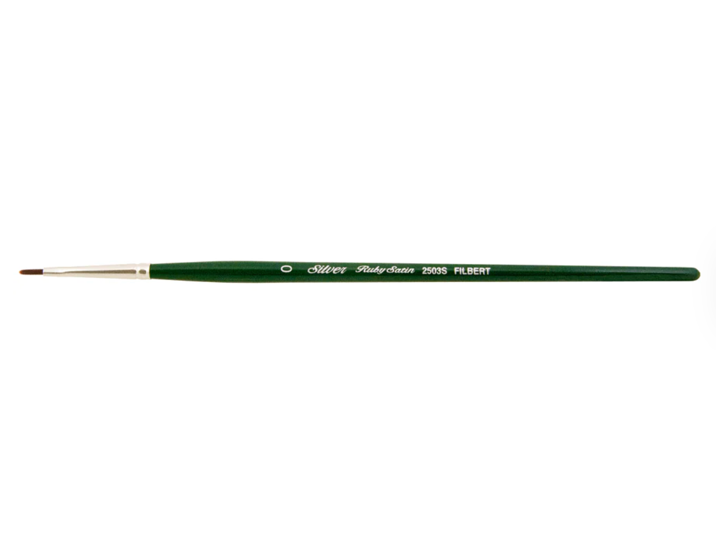 Silver Brush - Ruby Satin Short Handle Brushes - Filbert 2503S