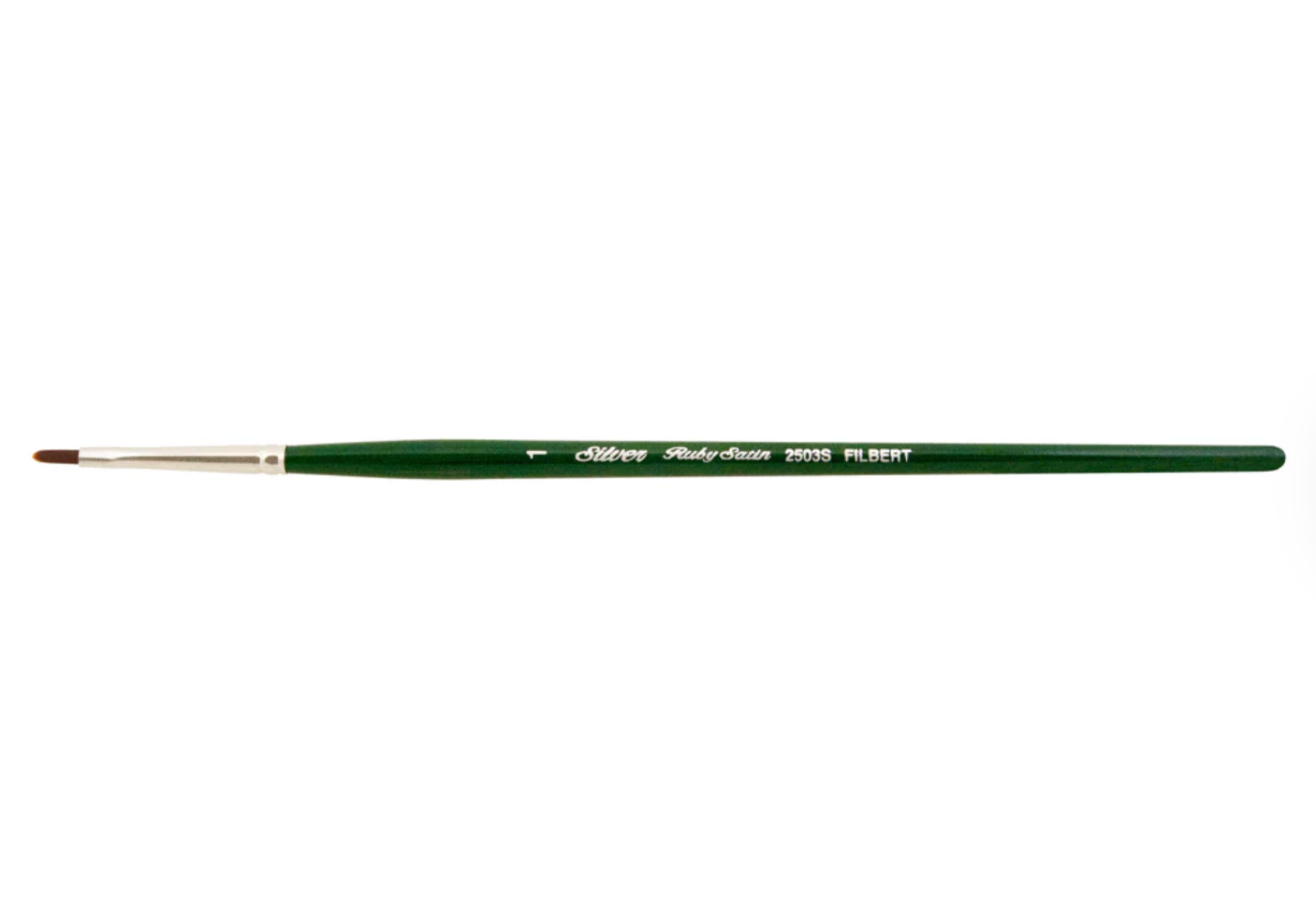 Silver Brush - Ruby Satin Short Handle Brushes - Filbert 2503S