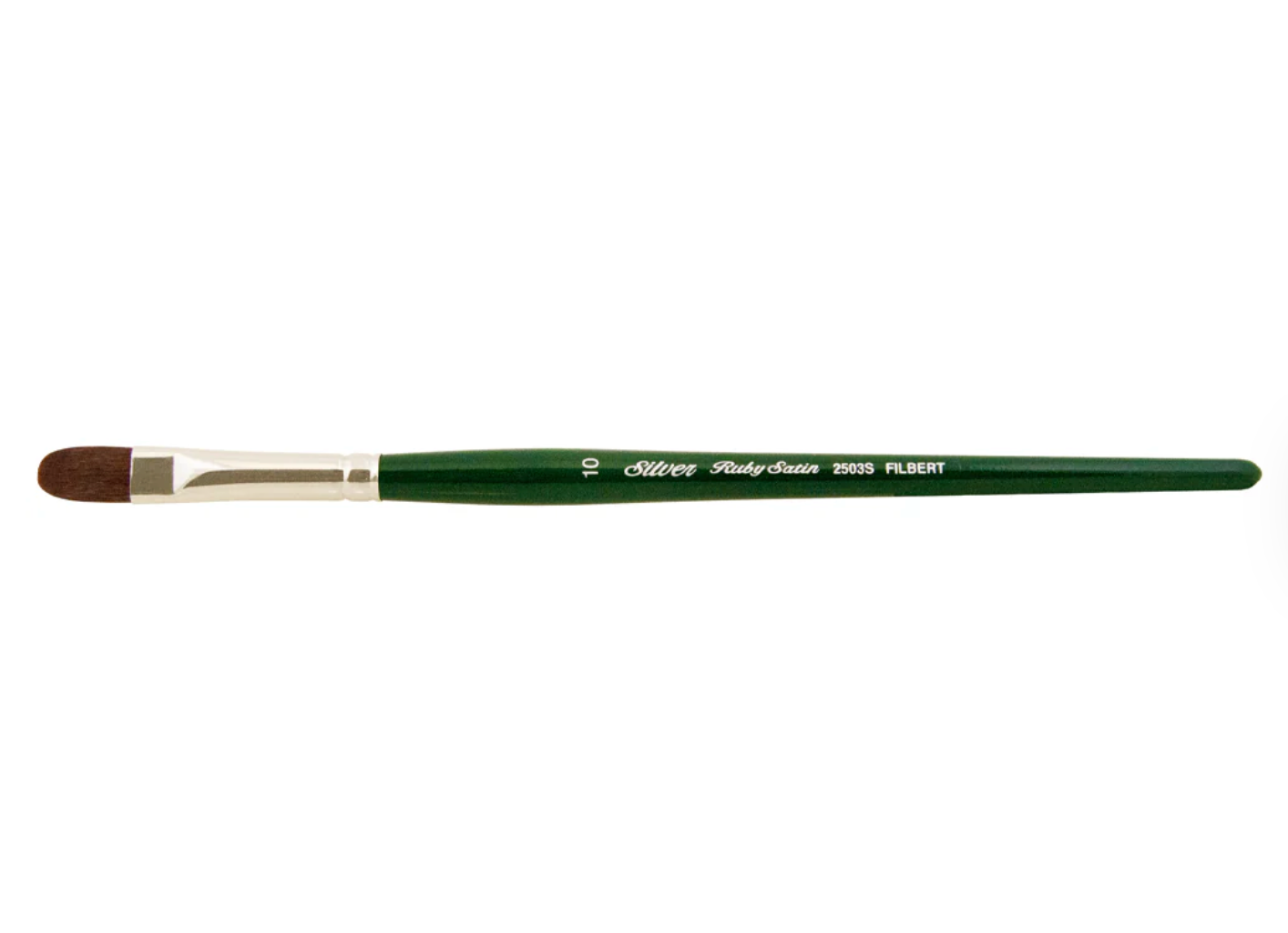 Silver Brush - Ruby Satin Short Handle Brushes - Filbert 2503S