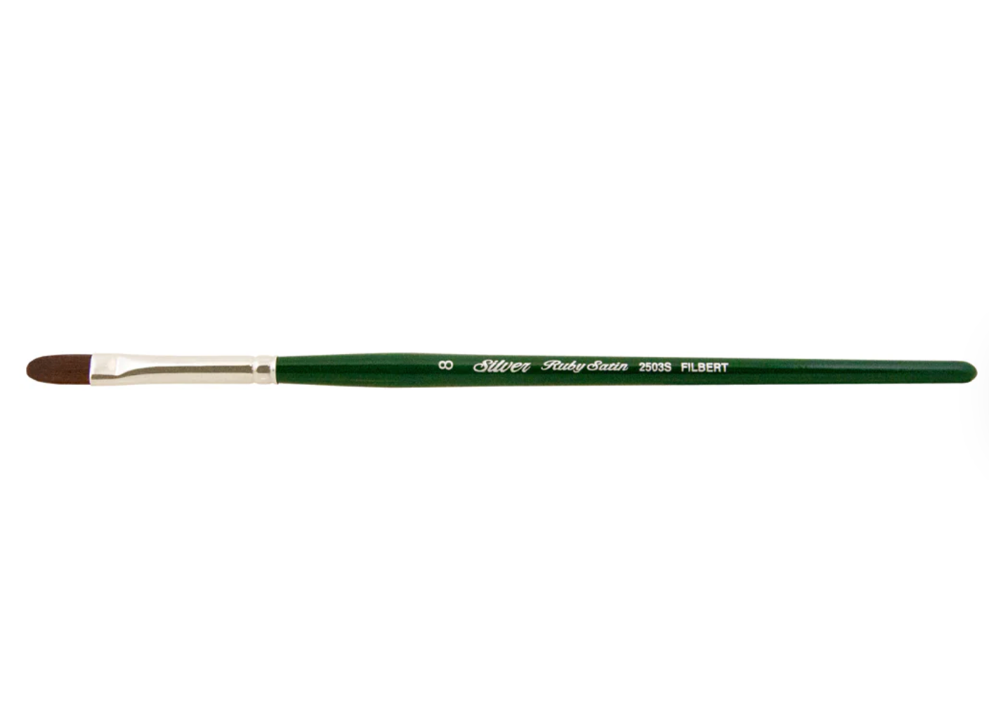 Silver Brush - Ruby Satin Short Handle Brushes - Filbert 2503S