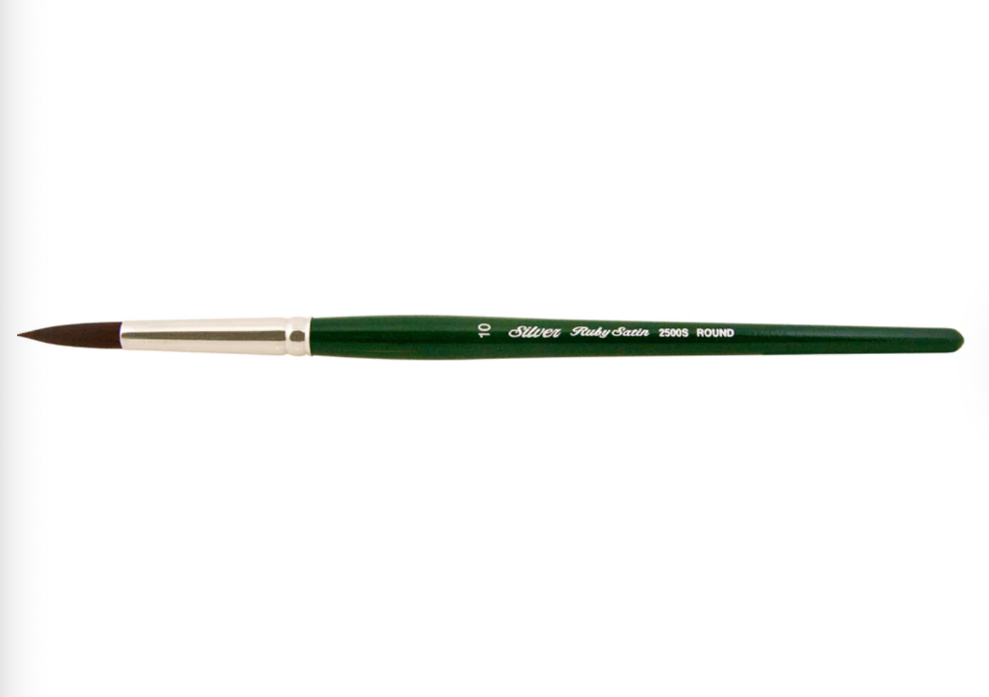 Silver Brush - Ruby Satin Short Handle Brushes - Round 2500S